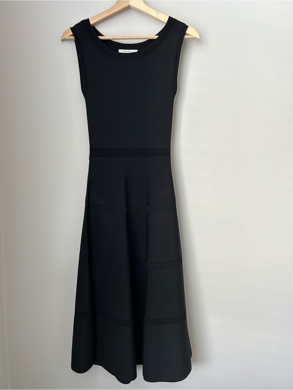 Sandro Eyelash Stripe Midi Dress - Picture 2 of 12